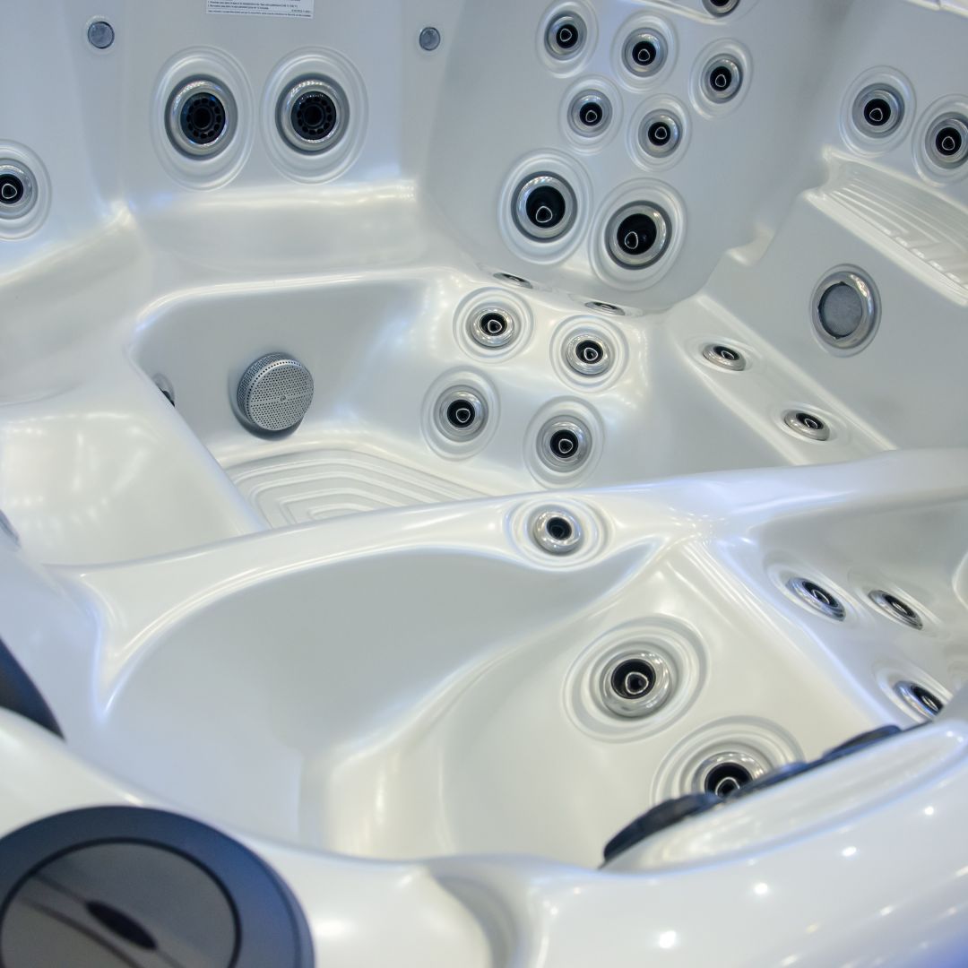 empty hot tub with jets